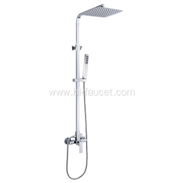 New square three-function shower set